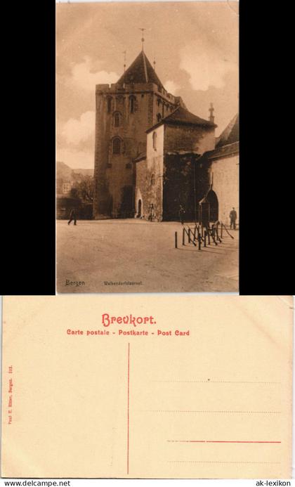 Postcard Bergen Bergen Partie am Walkendorfstaarnet 1911