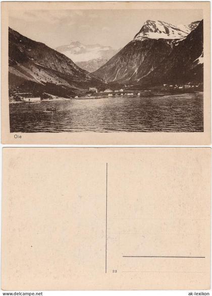 Postcard Norwegen Allgemein Øie Norwegen Dorf 1921