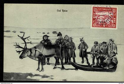 SPITSBERGEN POLAR POLE NORD BREVKORT NORWAY NORVEGE NORGE NORVEGIA RENTIER RENNE HAMMERFEST UPU LOCAL POST