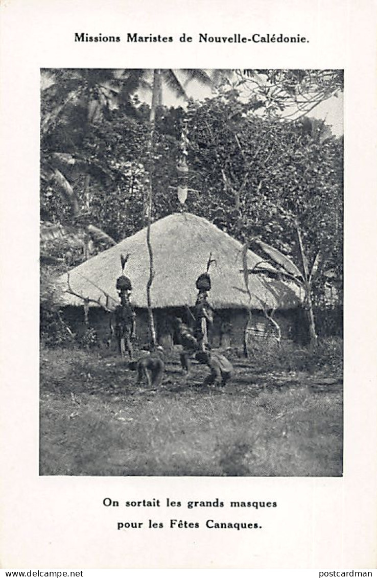 Nouvelle-Calédonie - On sortait les grands masques pour les fêtes canaques - Ed. Missions Maristes de Nouvelle-Calédonie