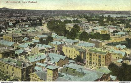 new zealand, CHRISTCHURCH, Partial View (1910) Postcard