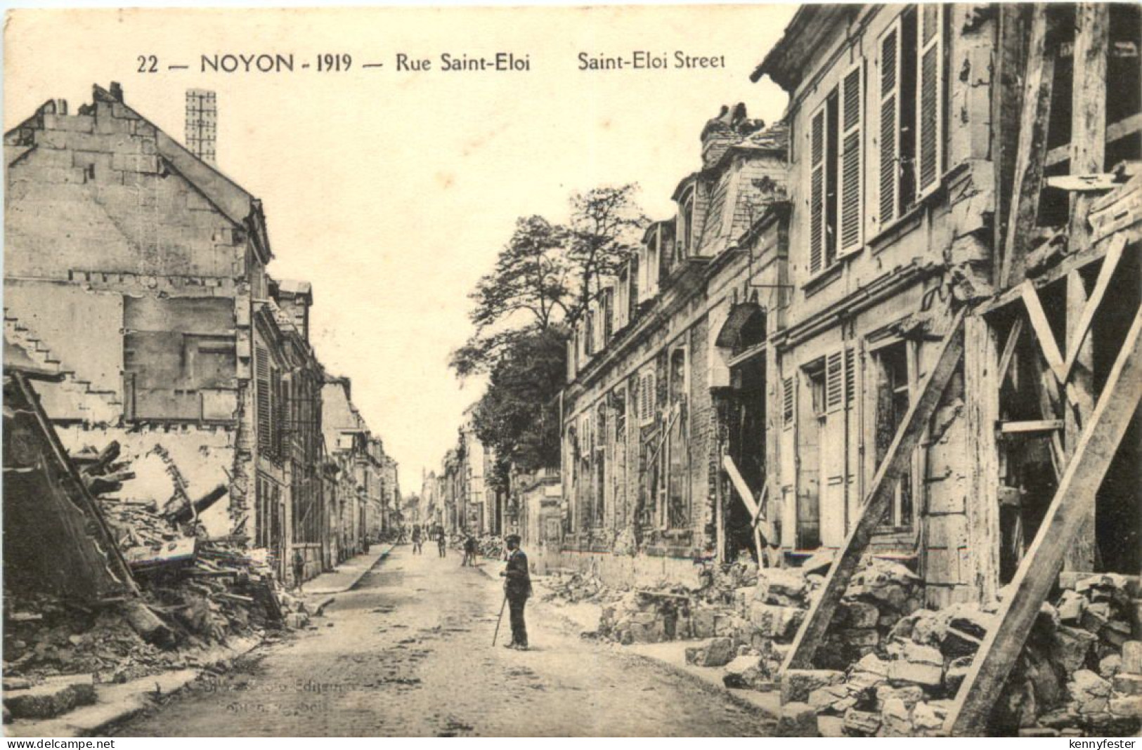 Noyon 1919 - Rue Saint Eloi