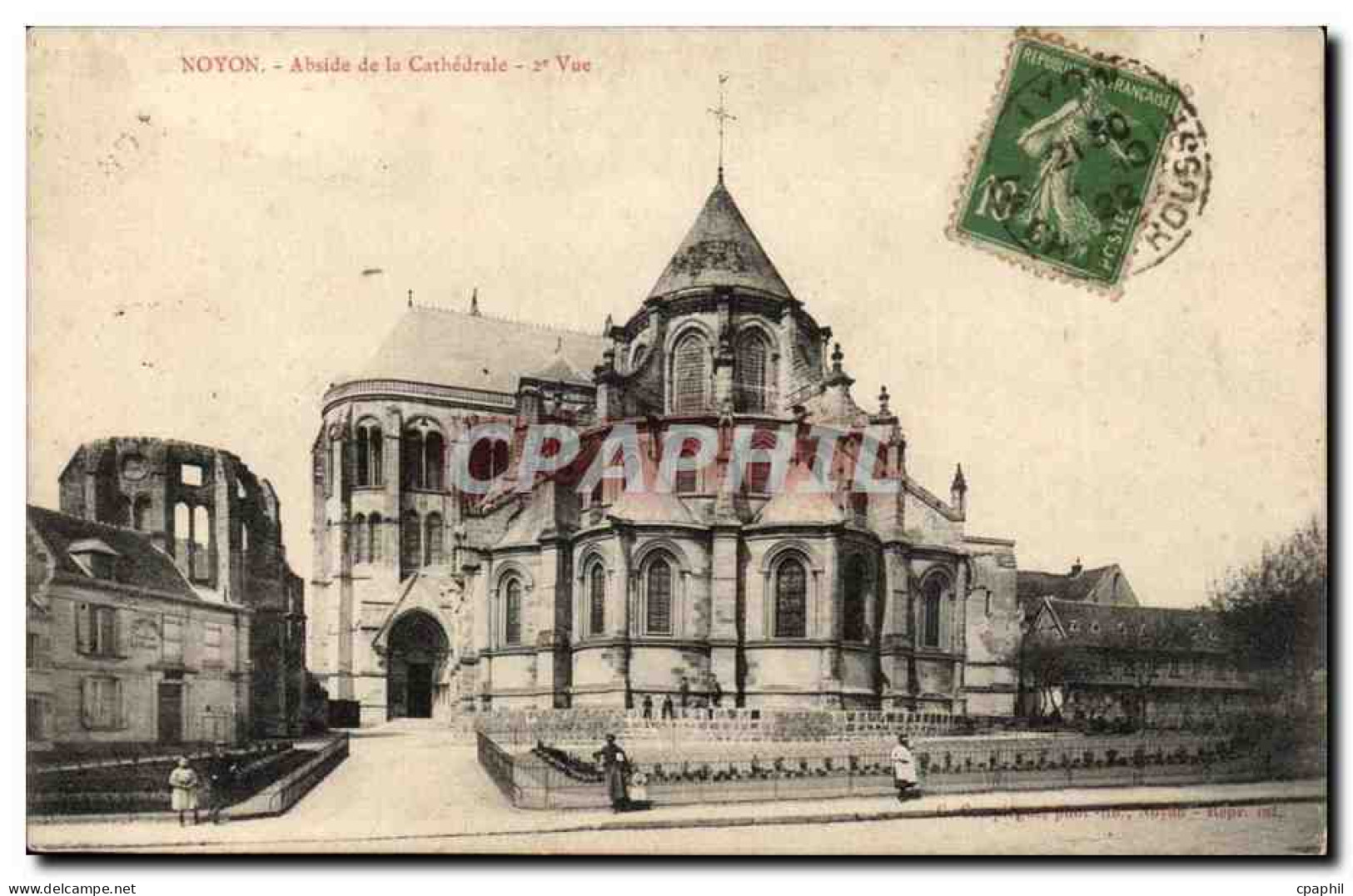 Noyon CPA Abside de la cathedrale