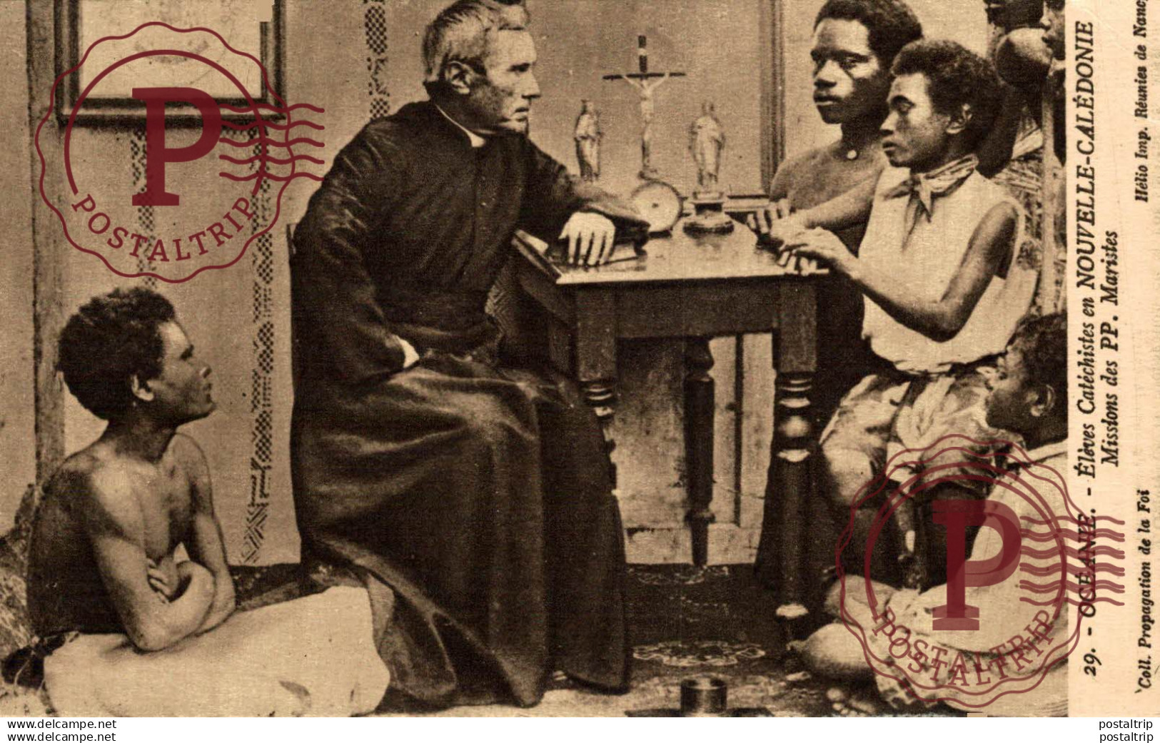 NUEVA CALEDONIA. Nouvelle Caledonie - ÉLÈVES CATÉCHISTES EN NOUVELLE CALÉDONIE MISSIONS DES PP. MARISTES