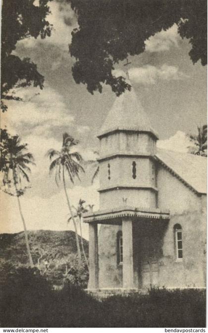 New Caledonia, HOUAILOU, Village Church (1930s) Melanesia Postcard