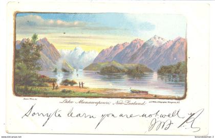 New-Zealand -  - Lake Manawapouri (2 scans)
