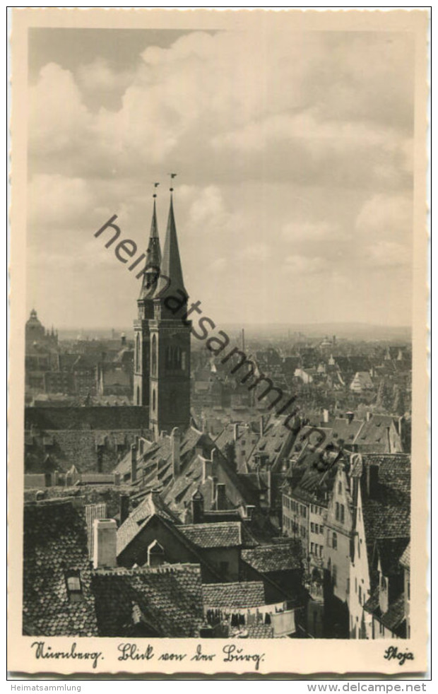 Nürnberg - Blick von der Burg - Foto-AK - Verlag Stoja-Veri Nürnberg