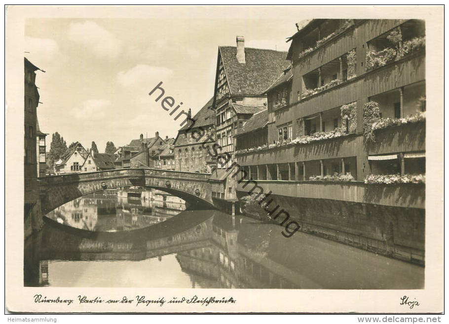 Nürnberg - Pegnitz - Fleischbrücke - Foto-AK-Grossformat - Verlag Stoja-Veri Nürnberg