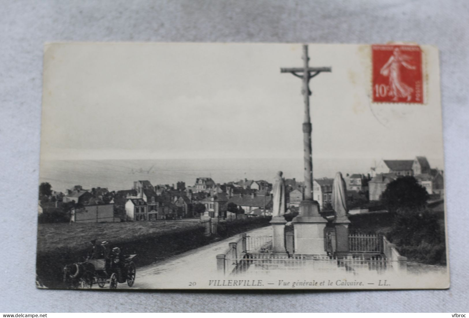 O284, Villerville, vue générale et le calvaire, Calvados 14