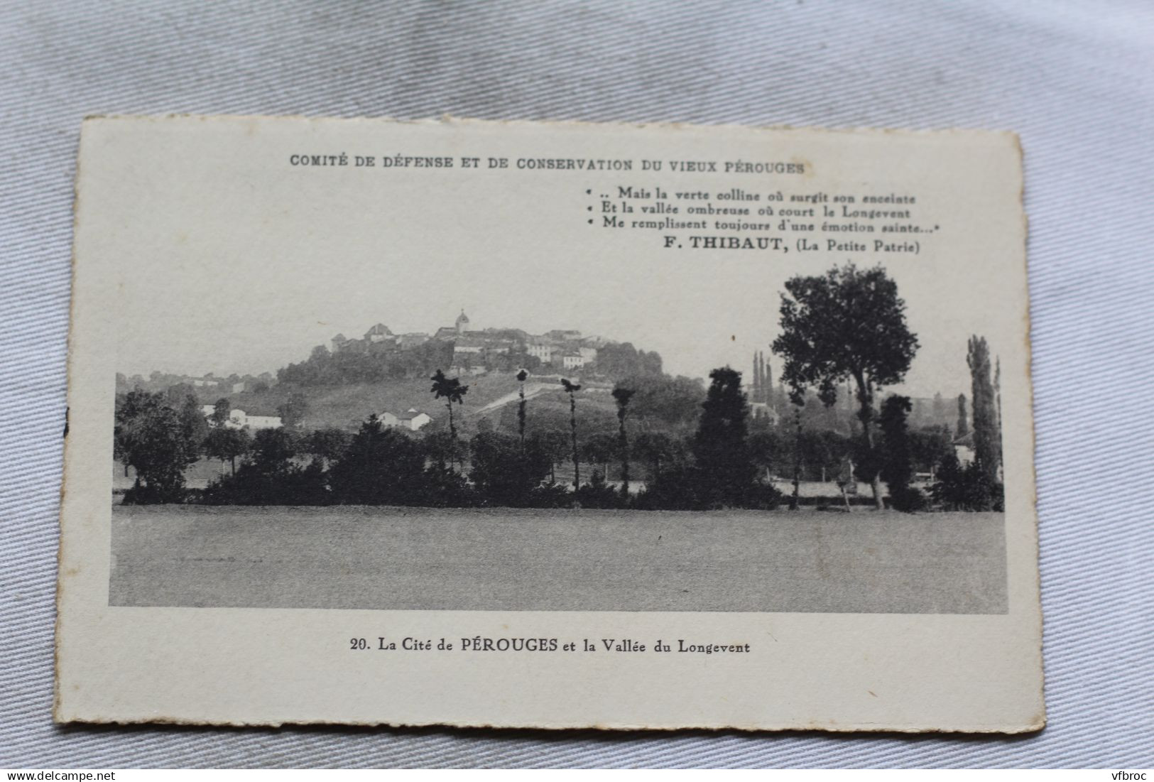 O735, Cpa 1931, cité de Pérouges et vallée du Longevent, Ain 01