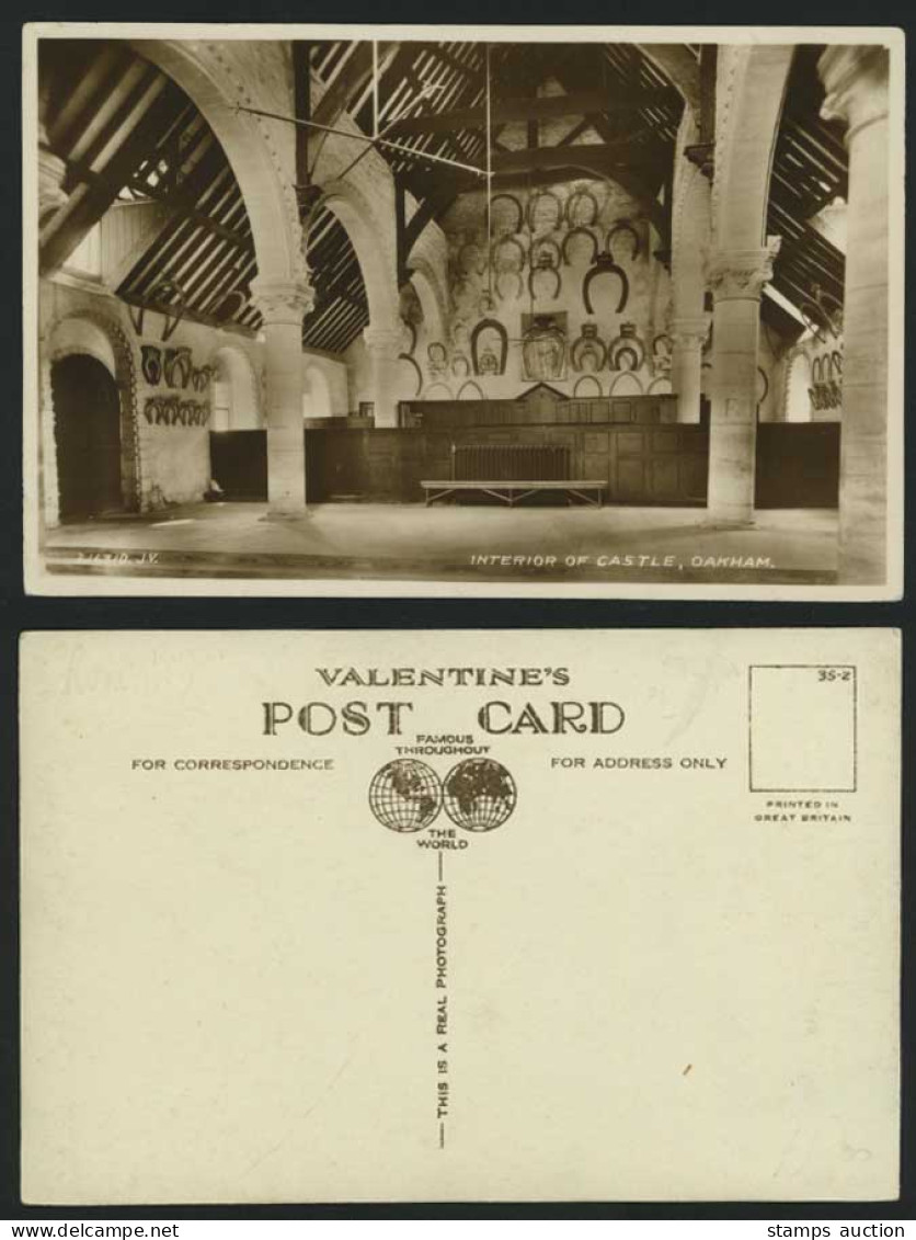 Oakham Castle Interior Leicestershire Old R.P. Postcard