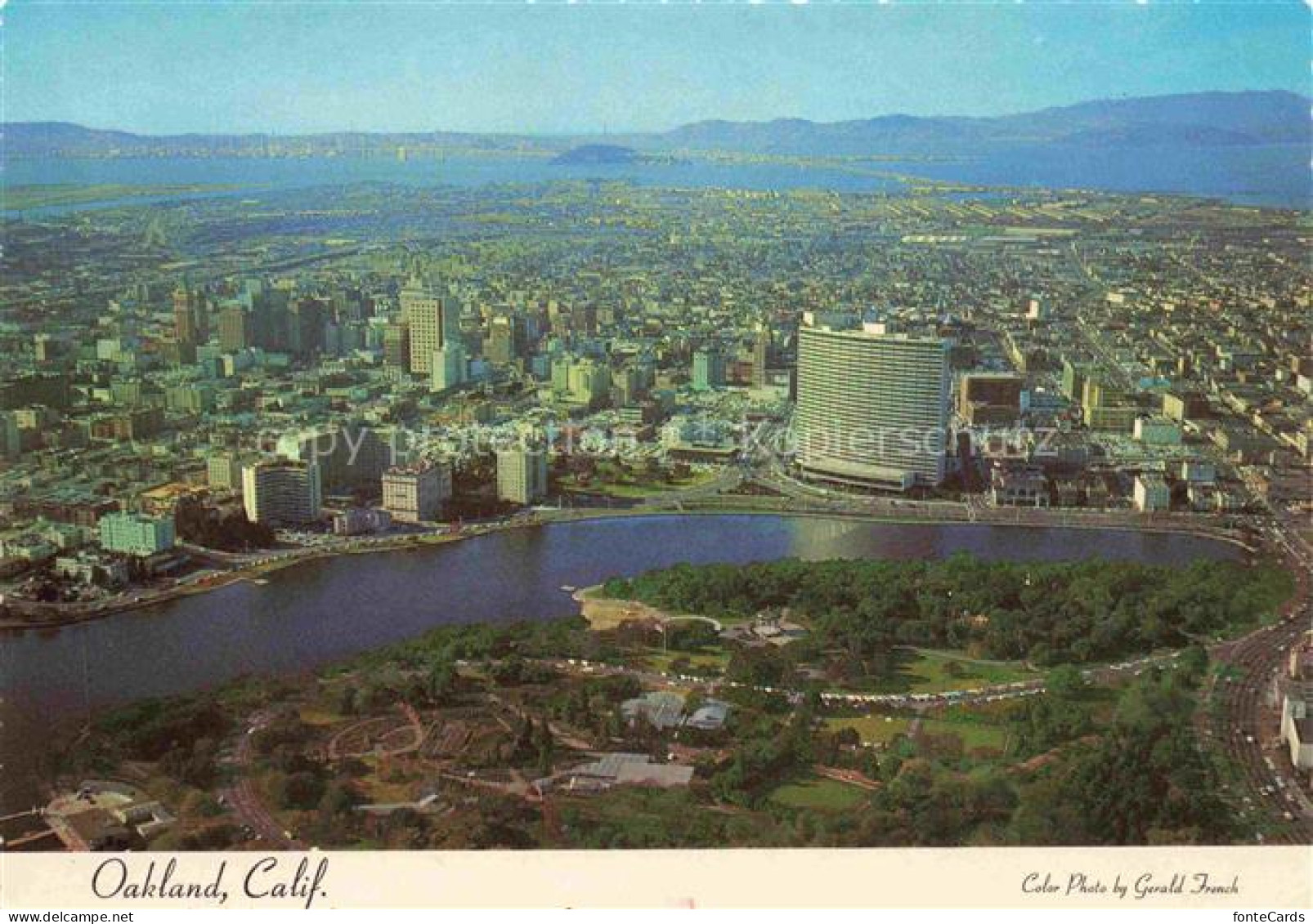 Oakland California USA The beautiful Oakland skyline with the new Kaiser Center