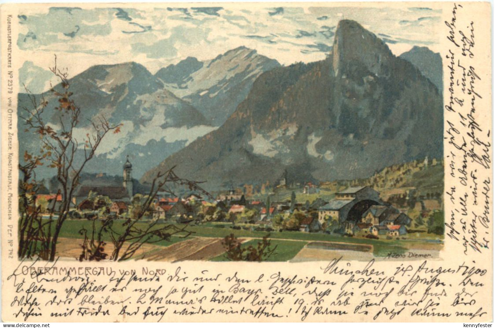 Oberammergau - Litho