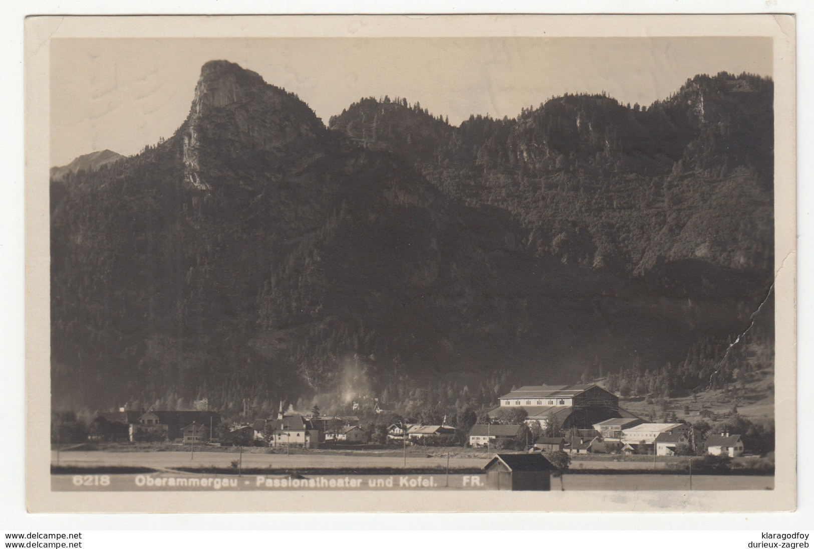 Oberammergau old postcard Oberammergau Passionsspiele slogan postmark 1930 b181215