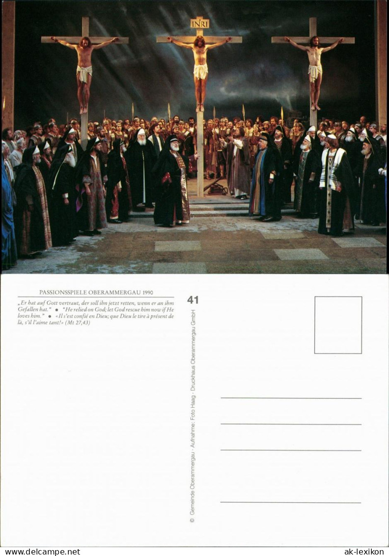 Oberammergau PASSIONSSPIELE OBERAMMERGAU Gemeinde Postkarte 1990