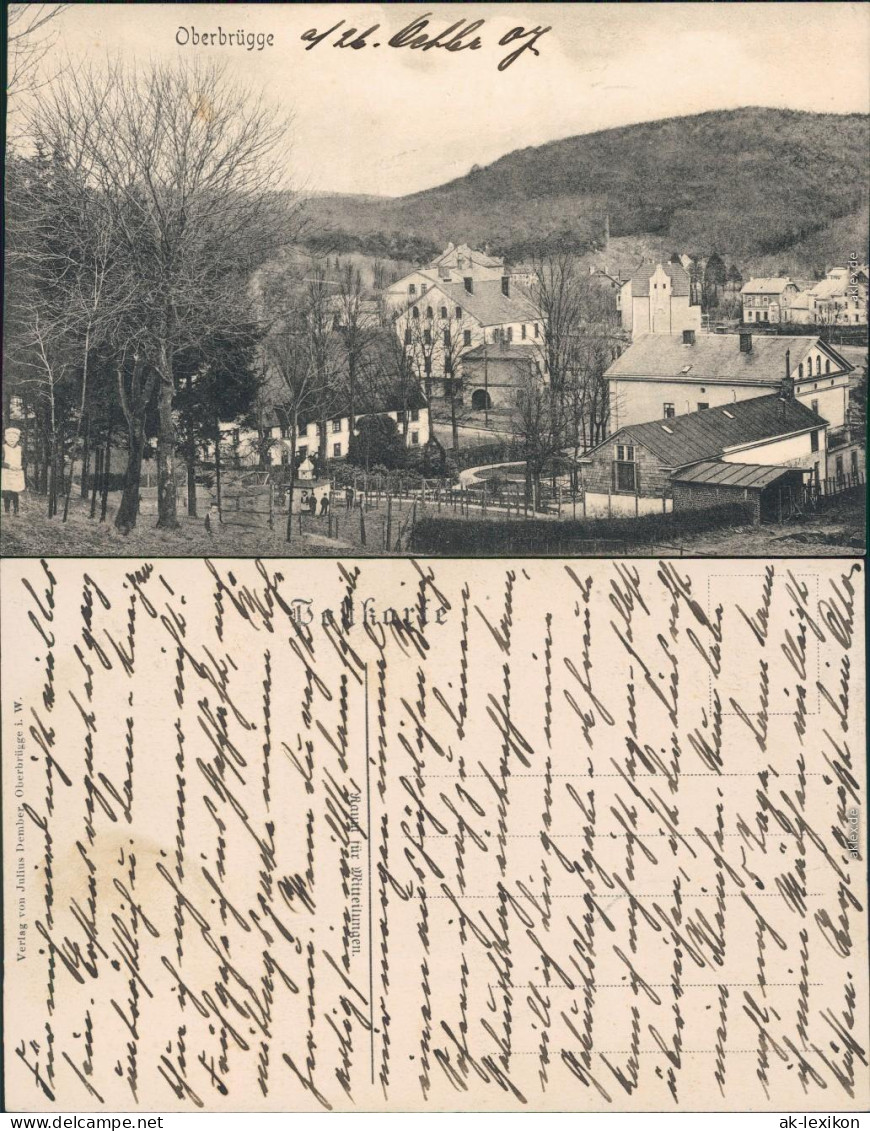 Oberbrügge Halver Partie in der Stadt  Ansichtskarte  1907