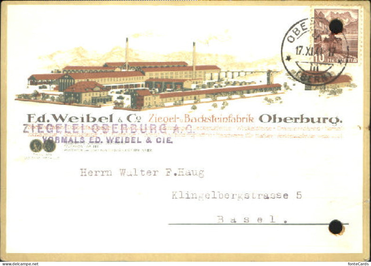 Oberburg Werbekarte x 1941