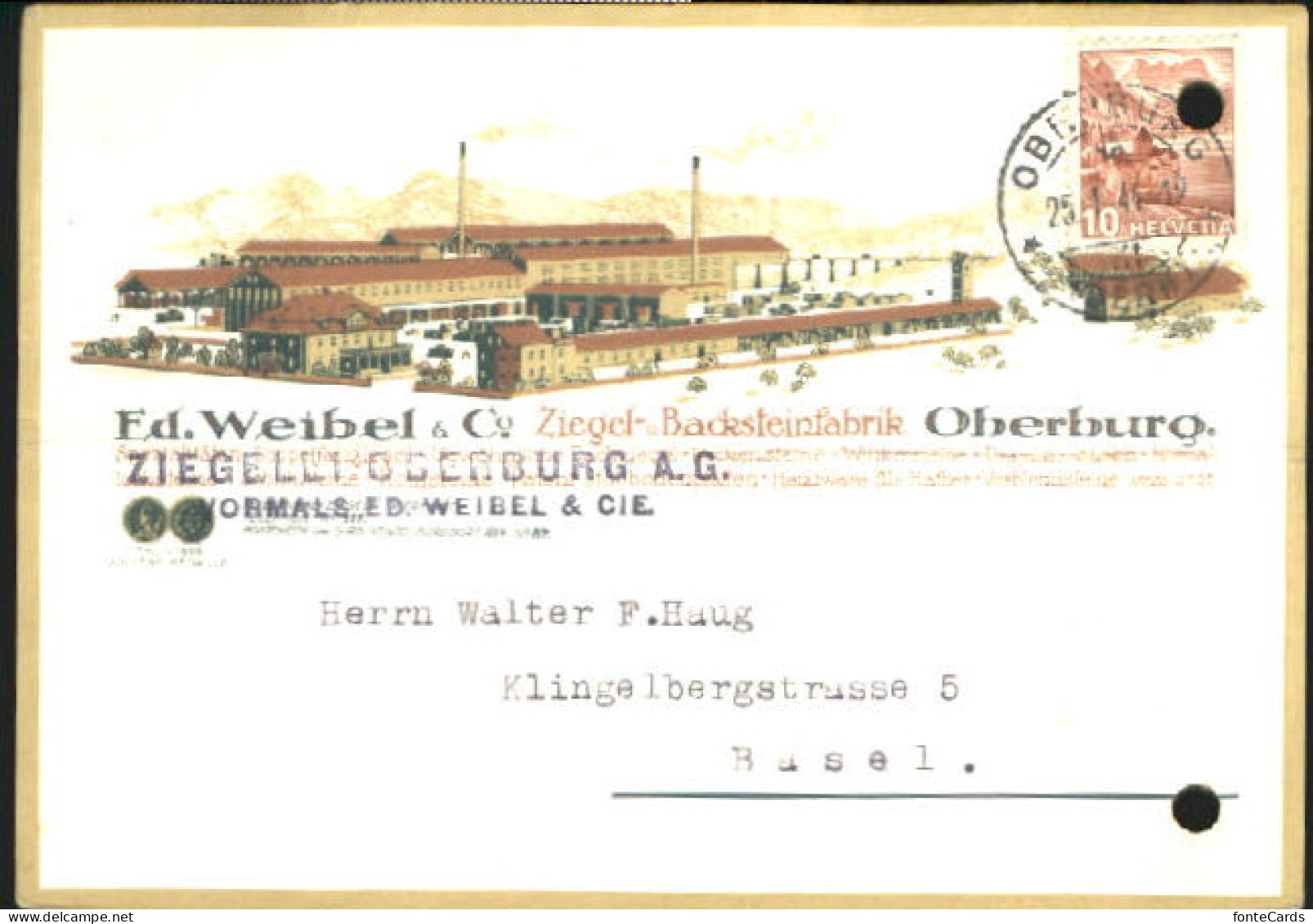Oberburg Werbekarte x 1944