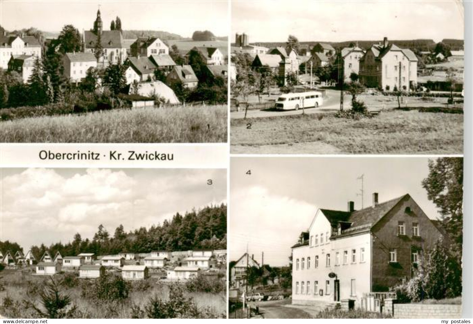 Obercrinitz Panorama Teilansicht Bungalowsiedlung Amselgrund Gaststaette Neue We