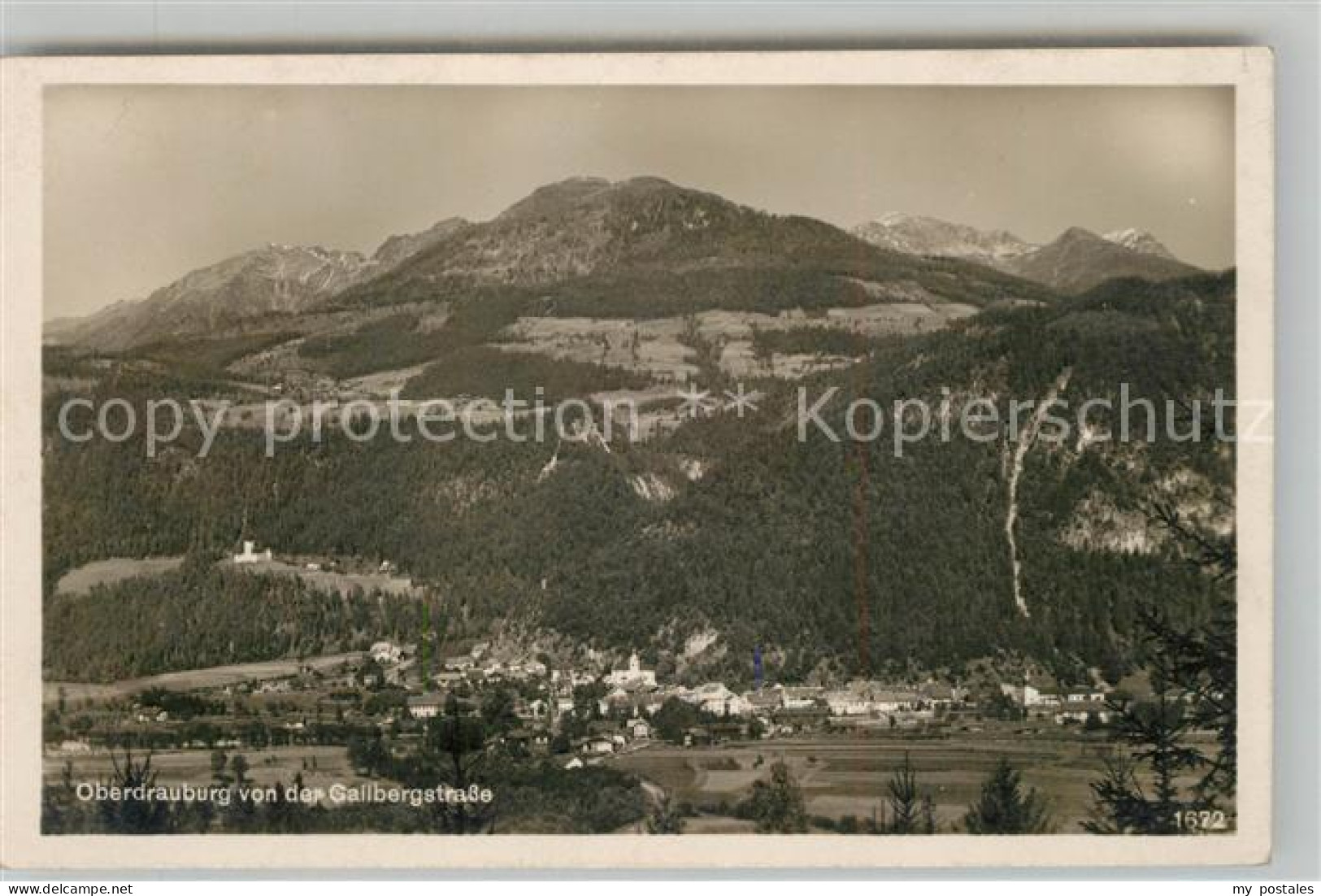 Oberdrauburg Kaernten Blick von der Gallbergstrasse