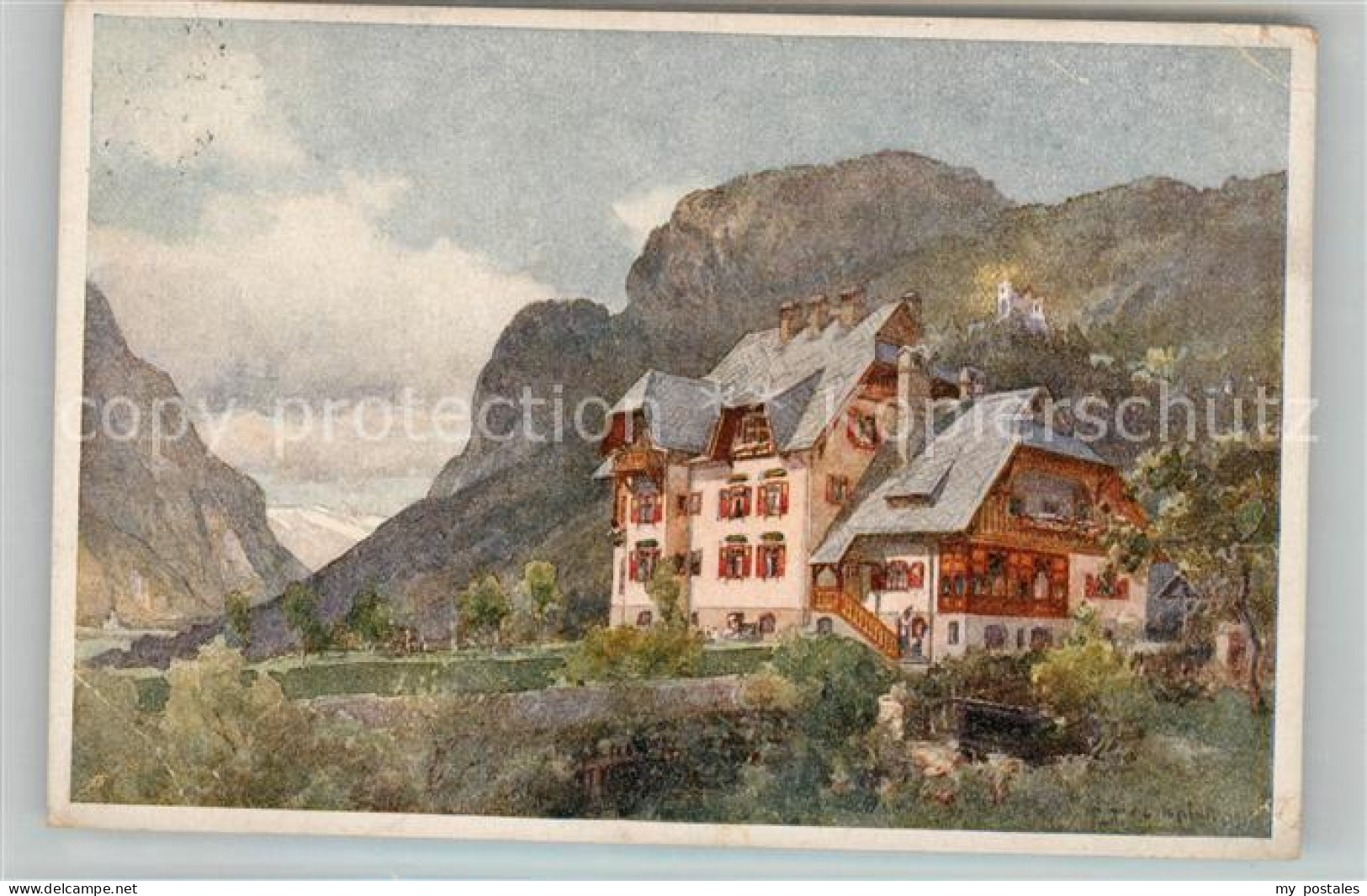 Oberdrauburg Kaernten Erholungsheim Gasthof Stern Alpen Kuenstlerkarte