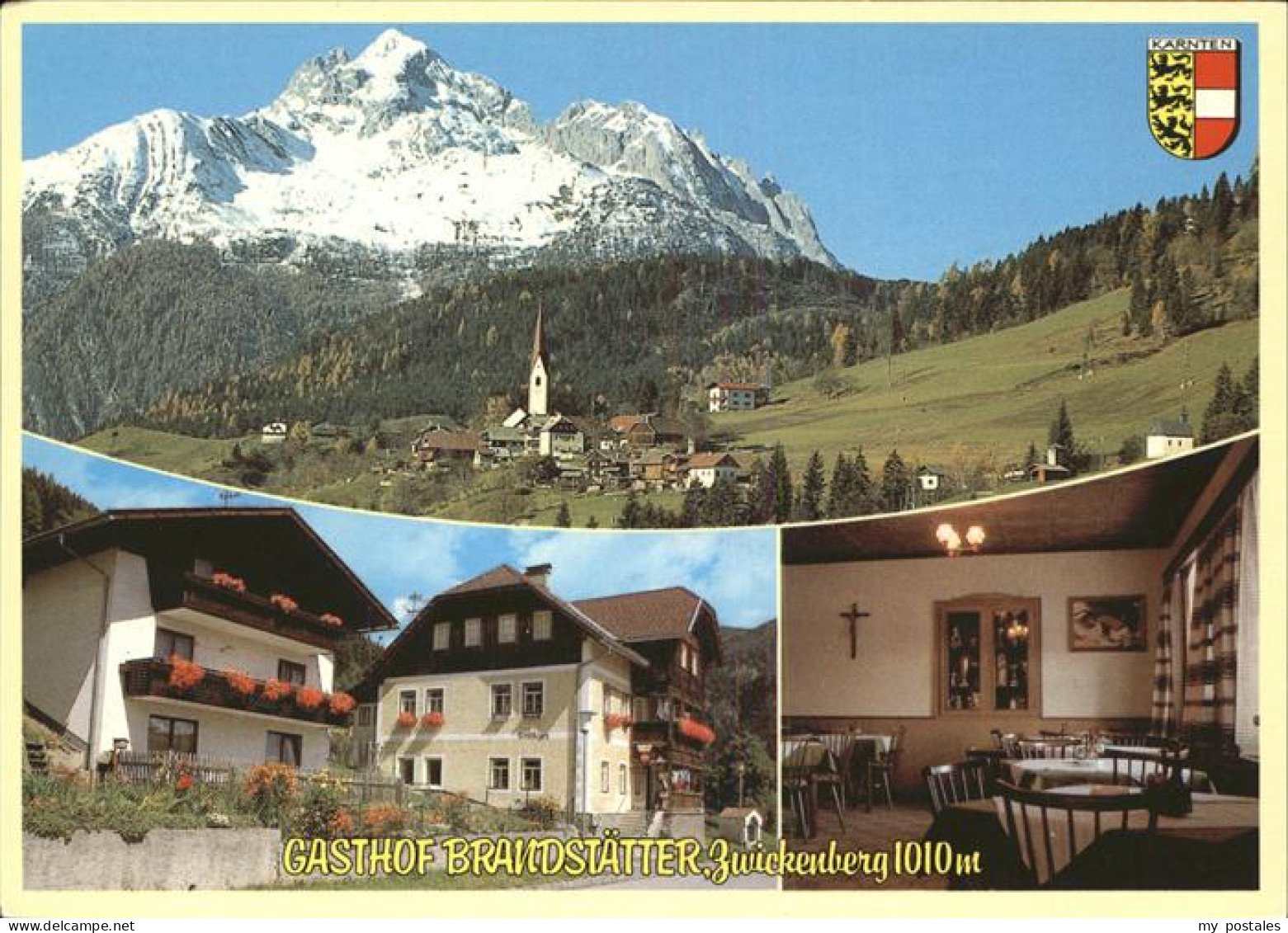 Oberdrauburg Kaernten Gasthof Brandstaetter Kirche Alpenblick Wappen