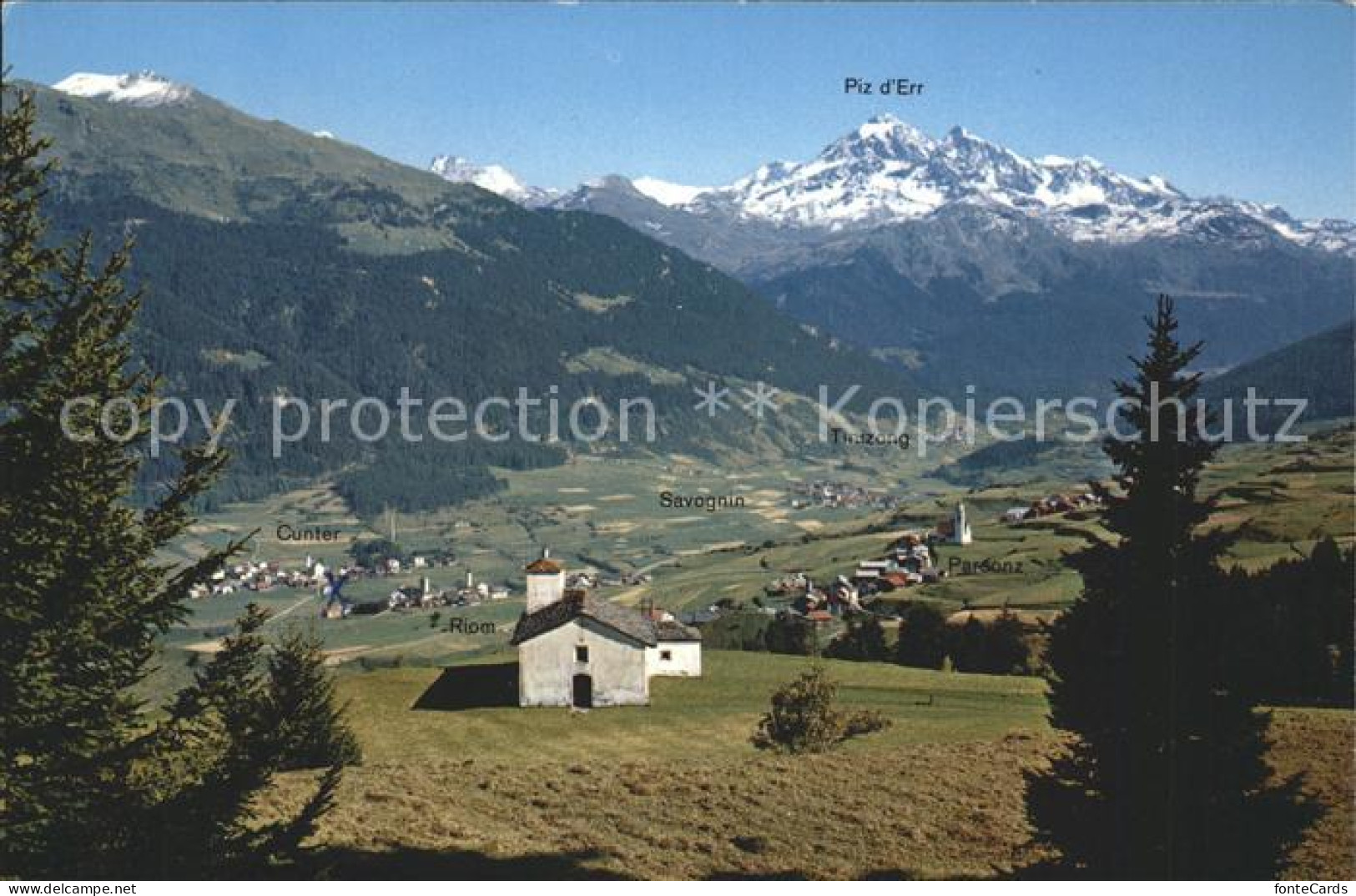 Oberhalbstein Cunter Riom Parsons Savognin und Piz d Err