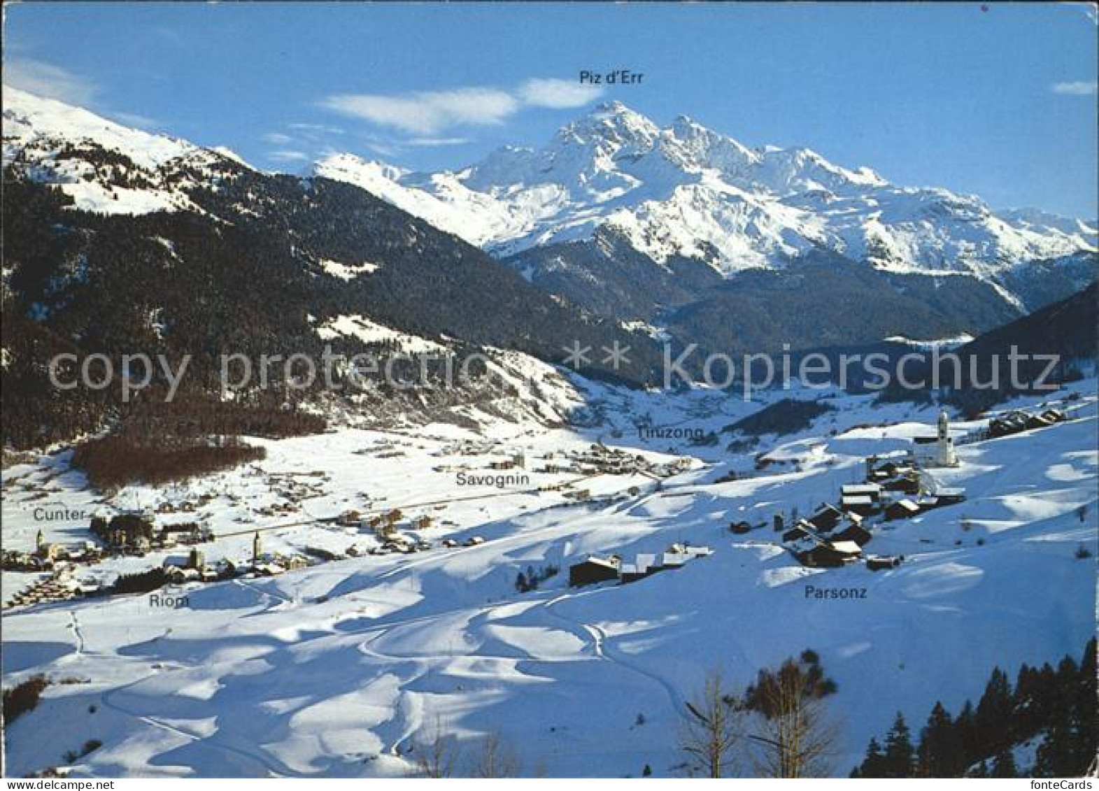 Oberhalbstein mit Cunter Riom Parsonz Savognin Tinizong und Piz d Err