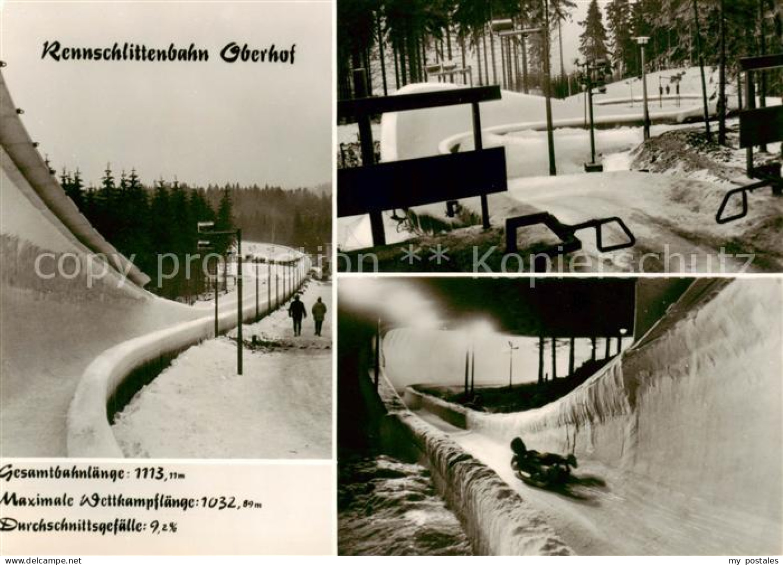 Oberhof  Thueringen Rennschlittenbahn Oberhof Details