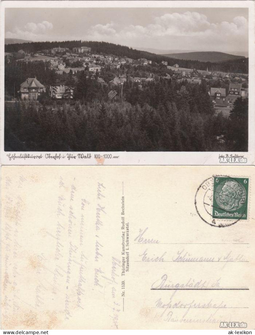 Oberhof (Thüringen) Höhenluftkurort Oberhof (Oberhof )gel. 1938 1938