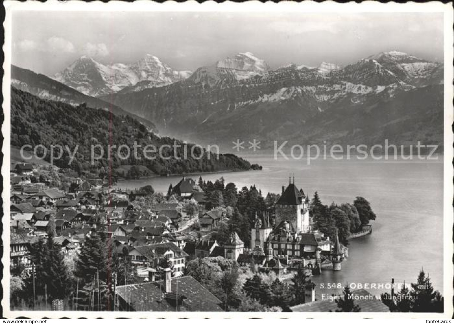 Oberhofen Thunersee Thunersee Eiger Moench Jungfrau