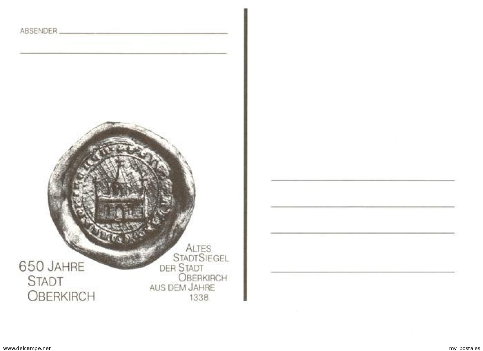 Oberkirch Baden Altes Stadtsiegel der Stadt Oberkirch