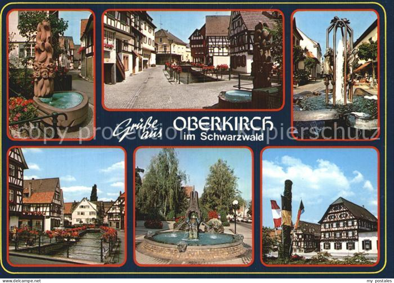 Oberkirch Baden Brunnen Strassenansicht