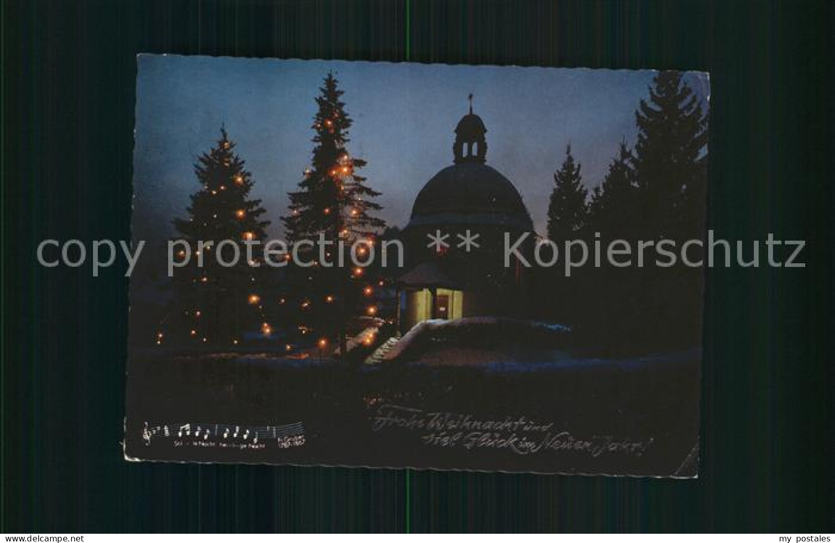 Oberndorf Salzburg Stille Nacht Gedaechtniskapelle bei Nacht