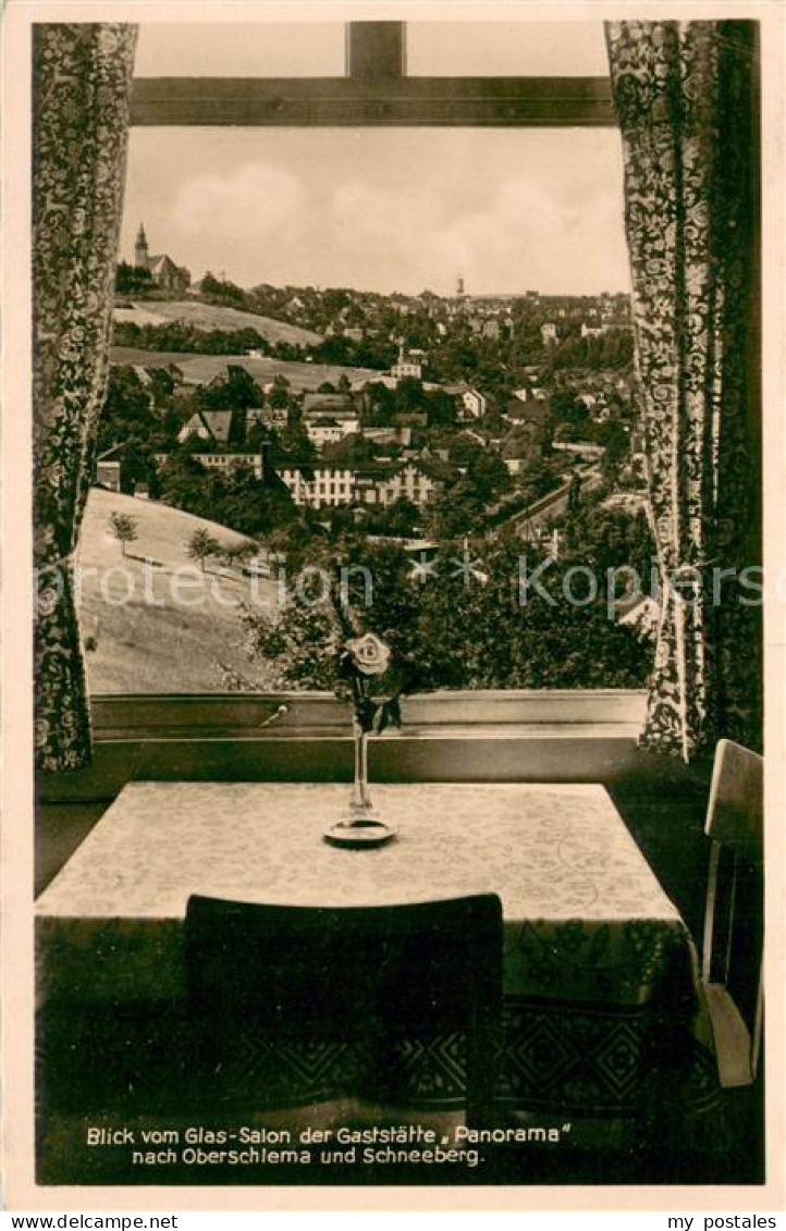 Oberschlema Erzgebirge Blick vom Glas-Salon Gaststaette Panorama nach Schlema un