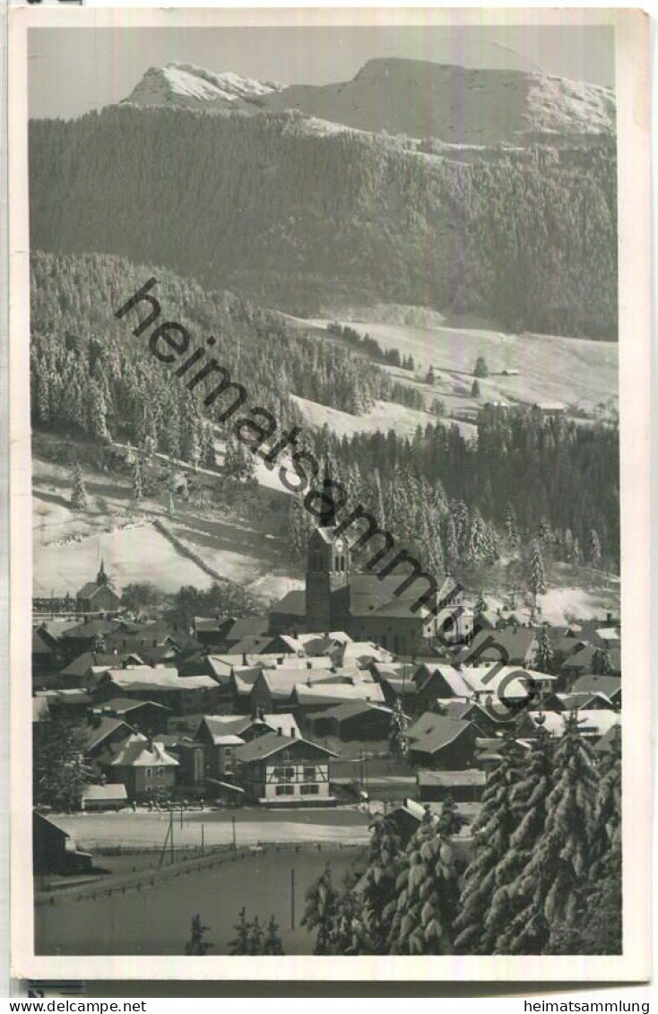 Oberstaufen mit Rindalphorn - Foto-Ansichtskarte - Verlag J. Mader Oberstaufen - gel. 1936