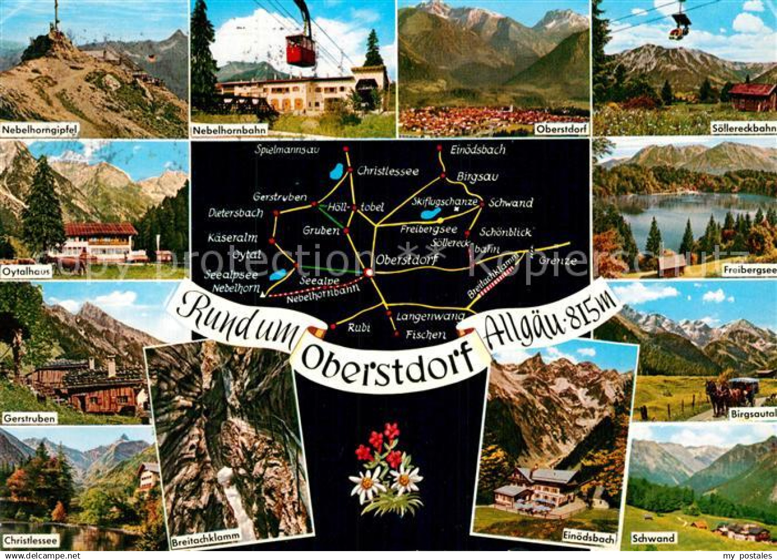 Oberstdorf Nebelhorngipfel Nebelhornbahn Oberstdorf Soellereckbahn Oytalhaus