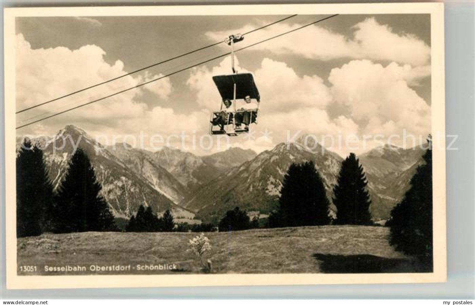Oberstdorf Sesselbahn Oberstdorf Schoenblick Alpenpanorama