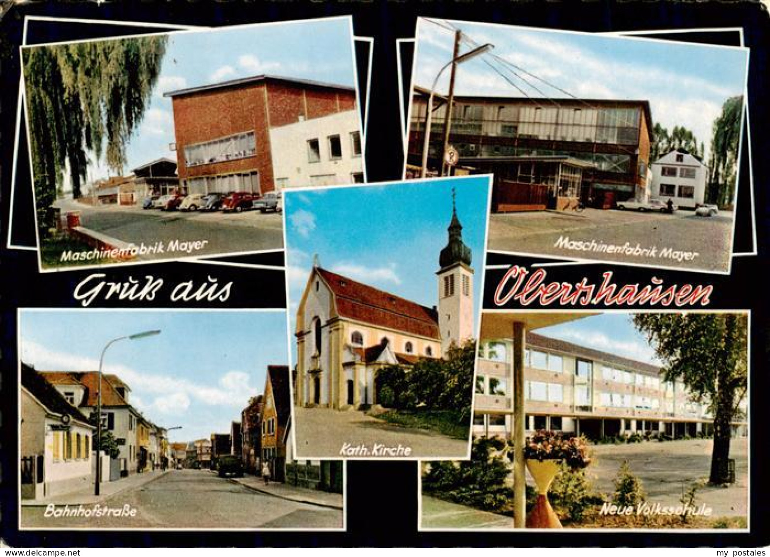 Obertshausen Maschinenfabrik Mayer Bahnhofstrasse Kirche Volksschule