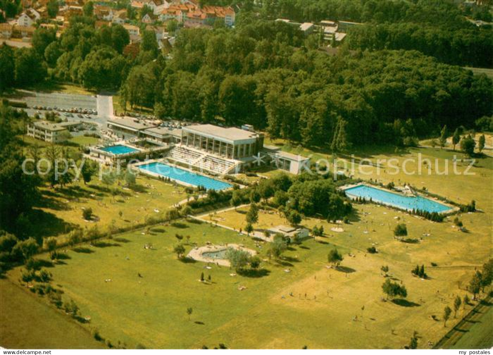 Obertshausen Waldbad Hausen Minigolf Fliegeraufnahme