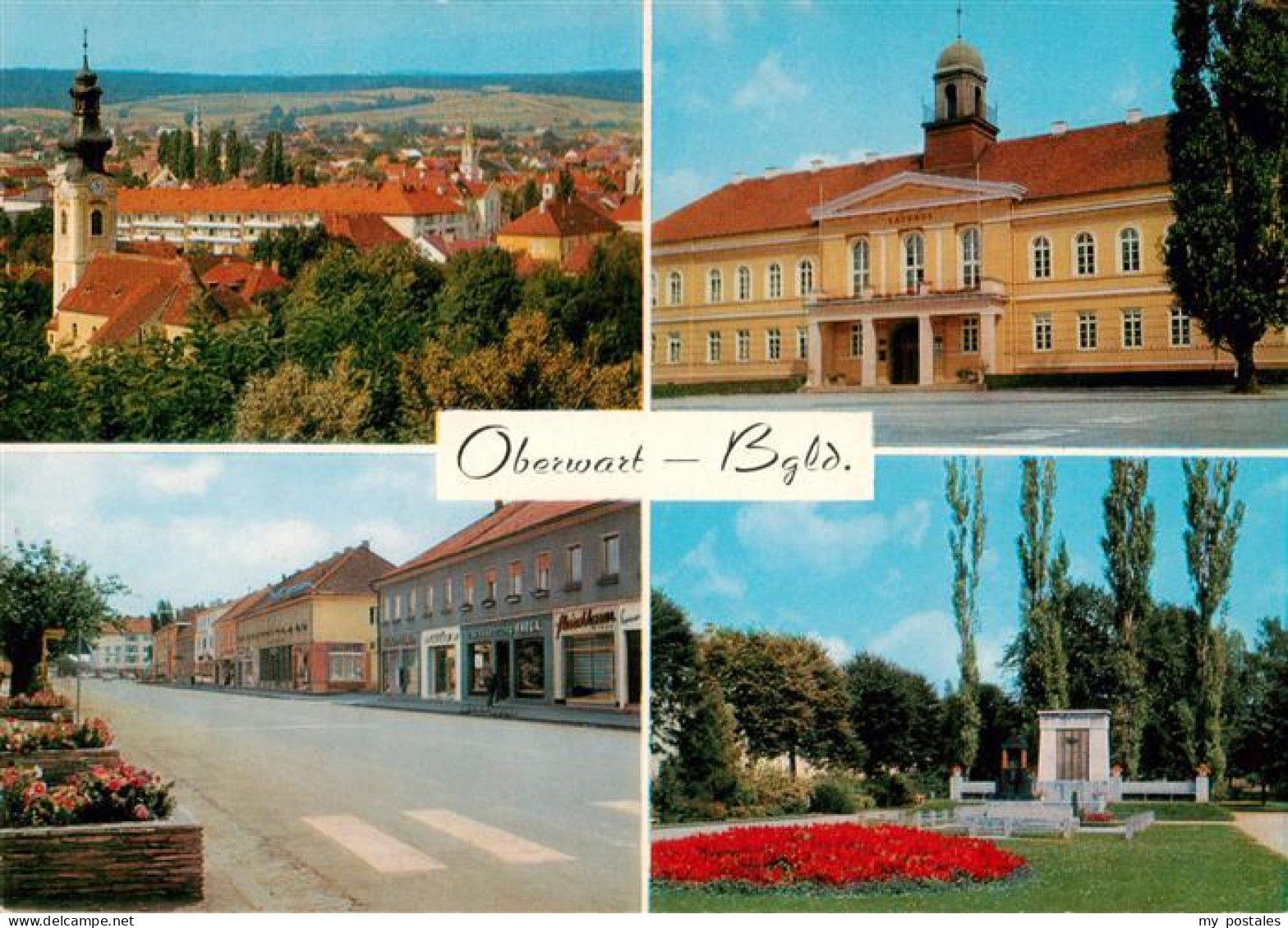 Oberwart Burgenland AT Teilansichten Stadtpanorama Rathaus Park Gedenkstaette