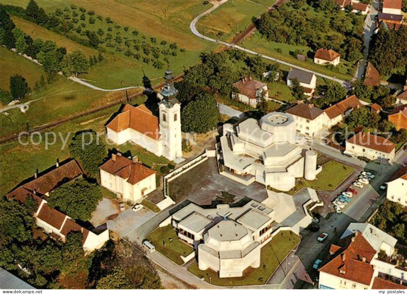 Oberwart Osterkirche Fliegeraufnahme