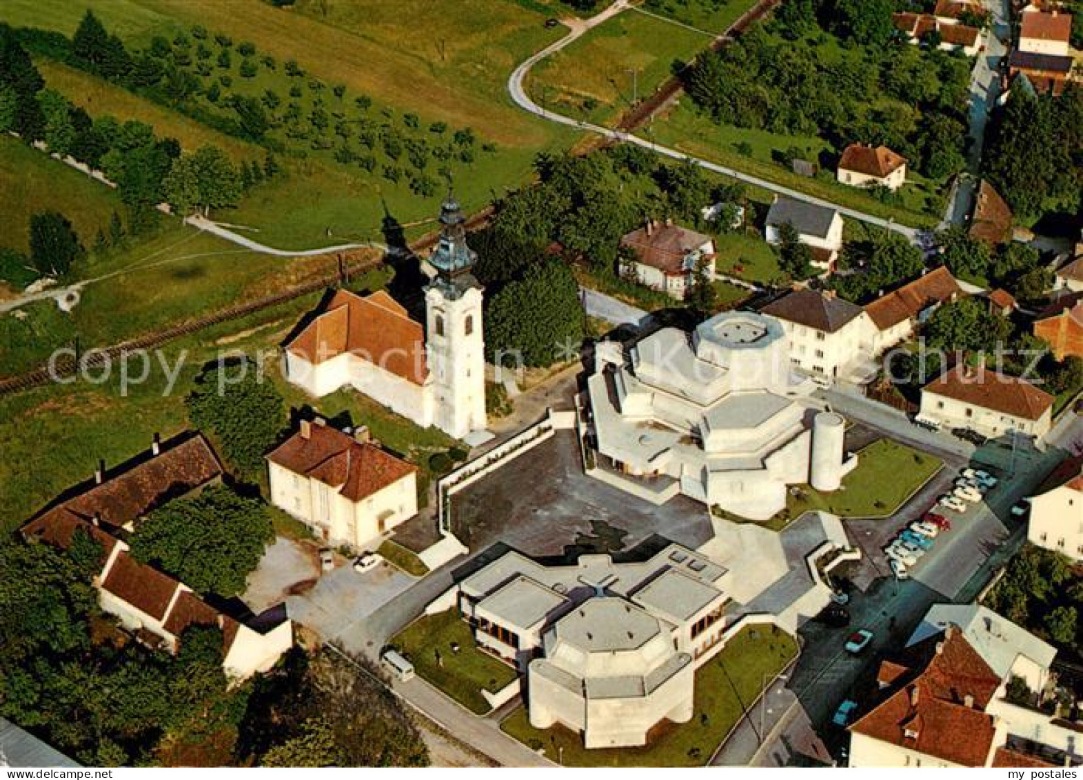Oberwart Osterkirche Fliegeraufnahme