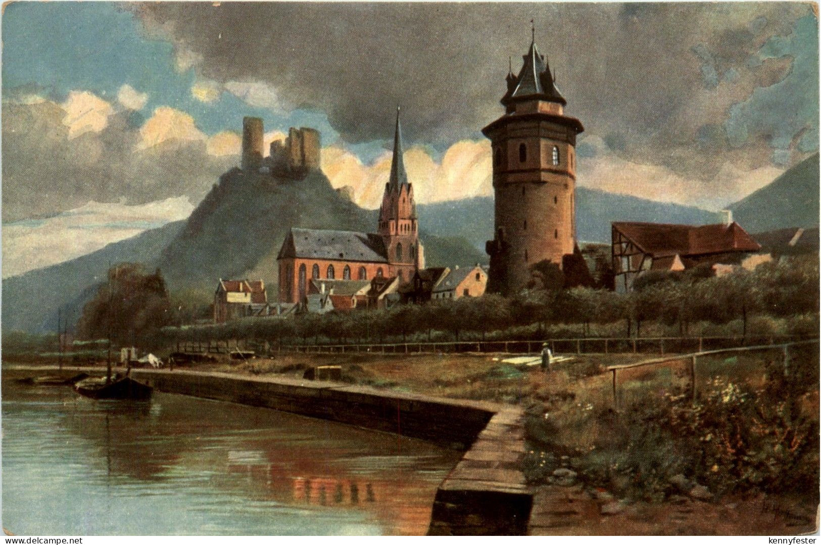 Oberwesel - Künstlerkarte H. Hoffmann