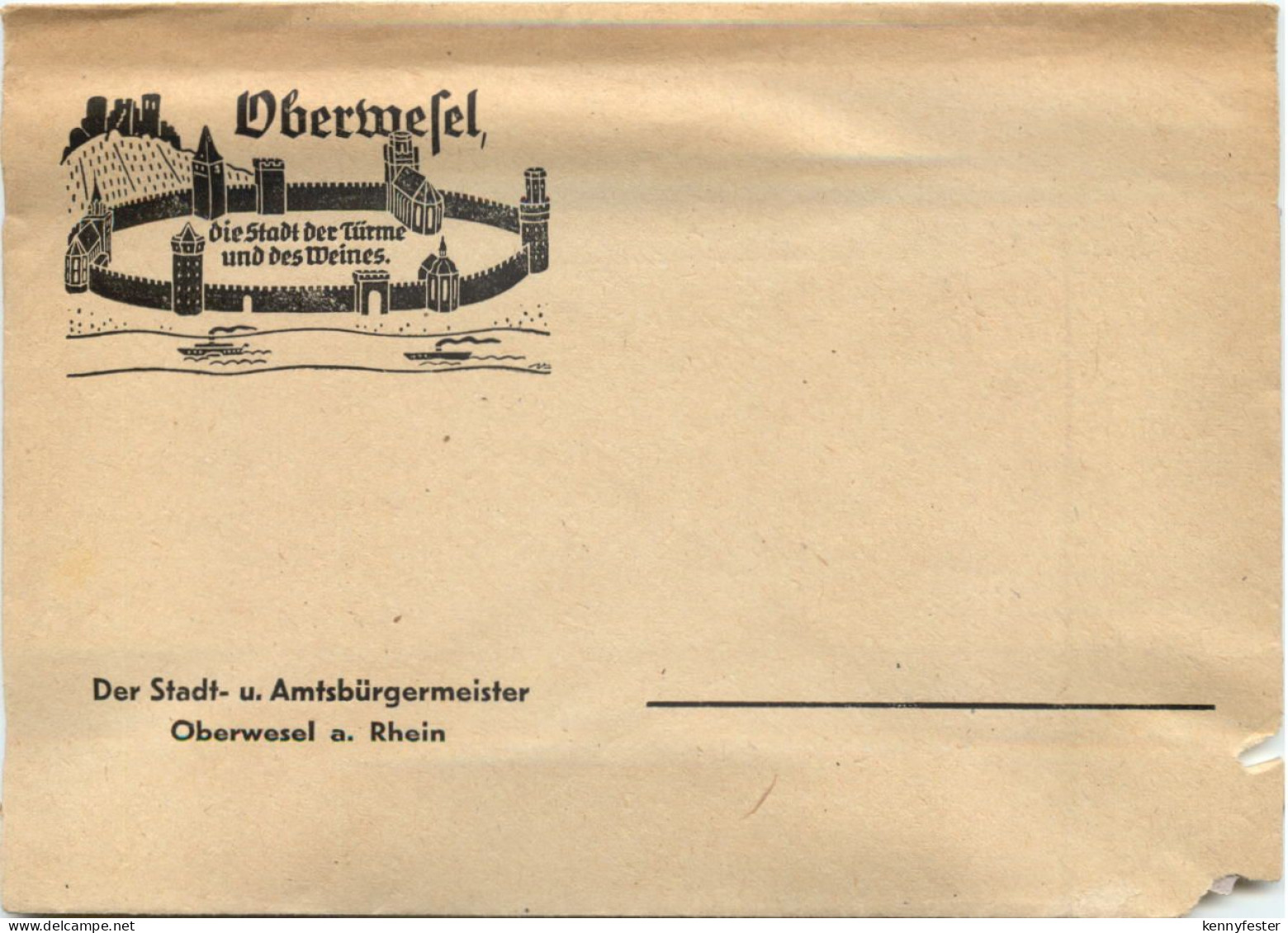 Oberwesel - Stadtbürgermeister Umschlag