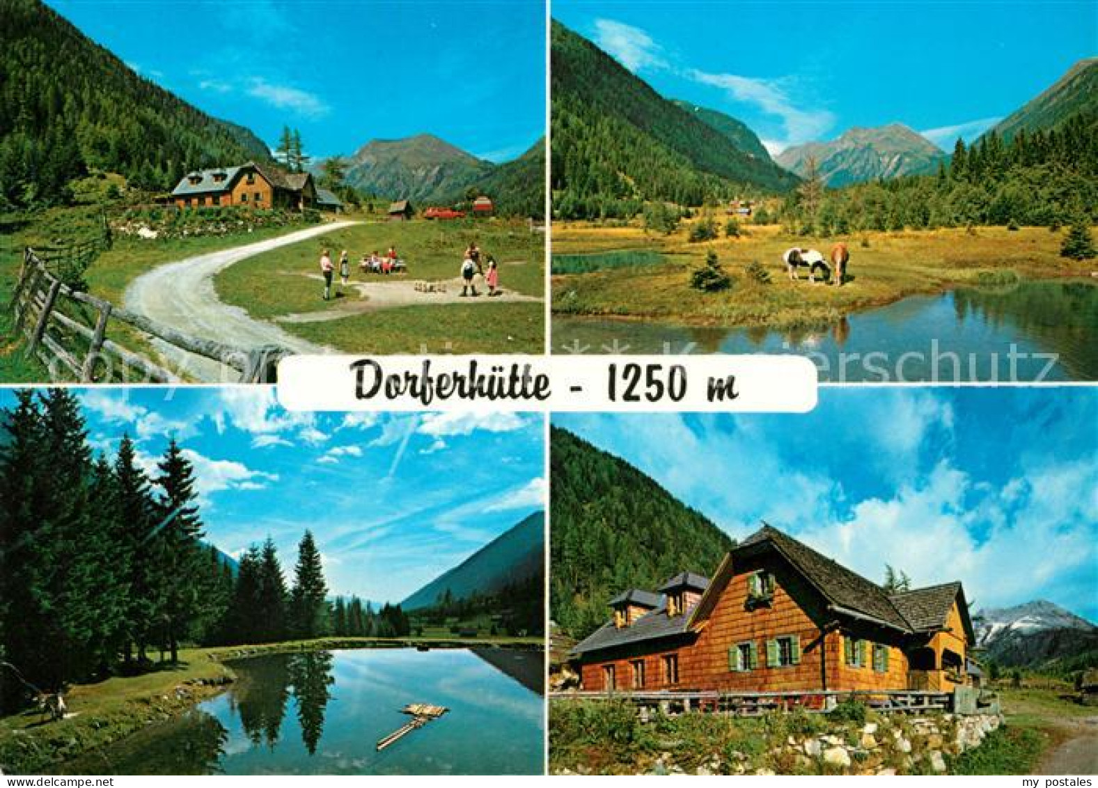 Oberwoelz Stadt Dorferhuette Bergsee Alpen