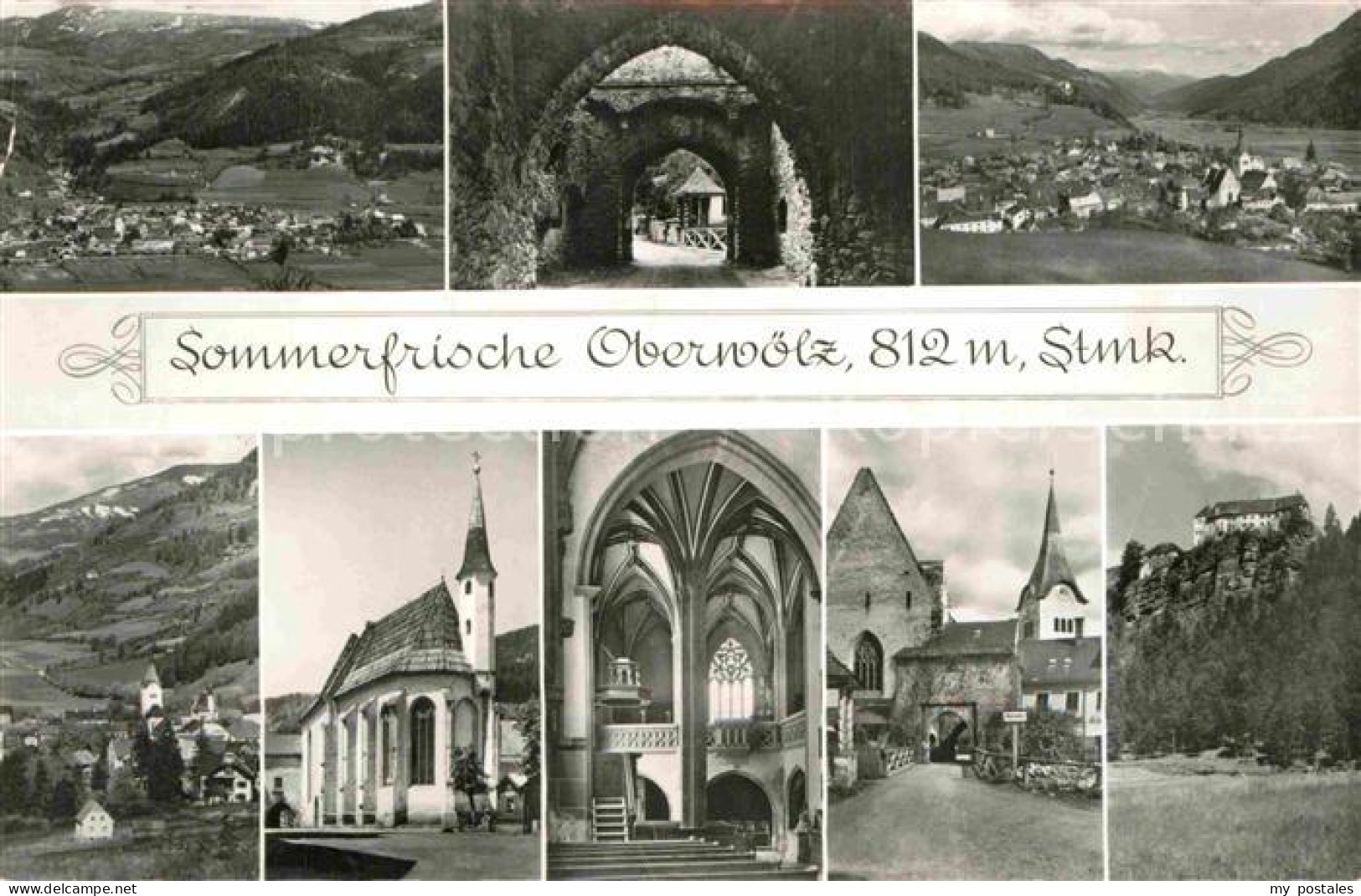 Oberwoelz Stadt Sommerfrische Ortsmotive mit Kirche