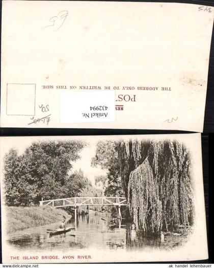 432994,New Zealand Neuseeland Avon River Island Bridge Fluss Brücke