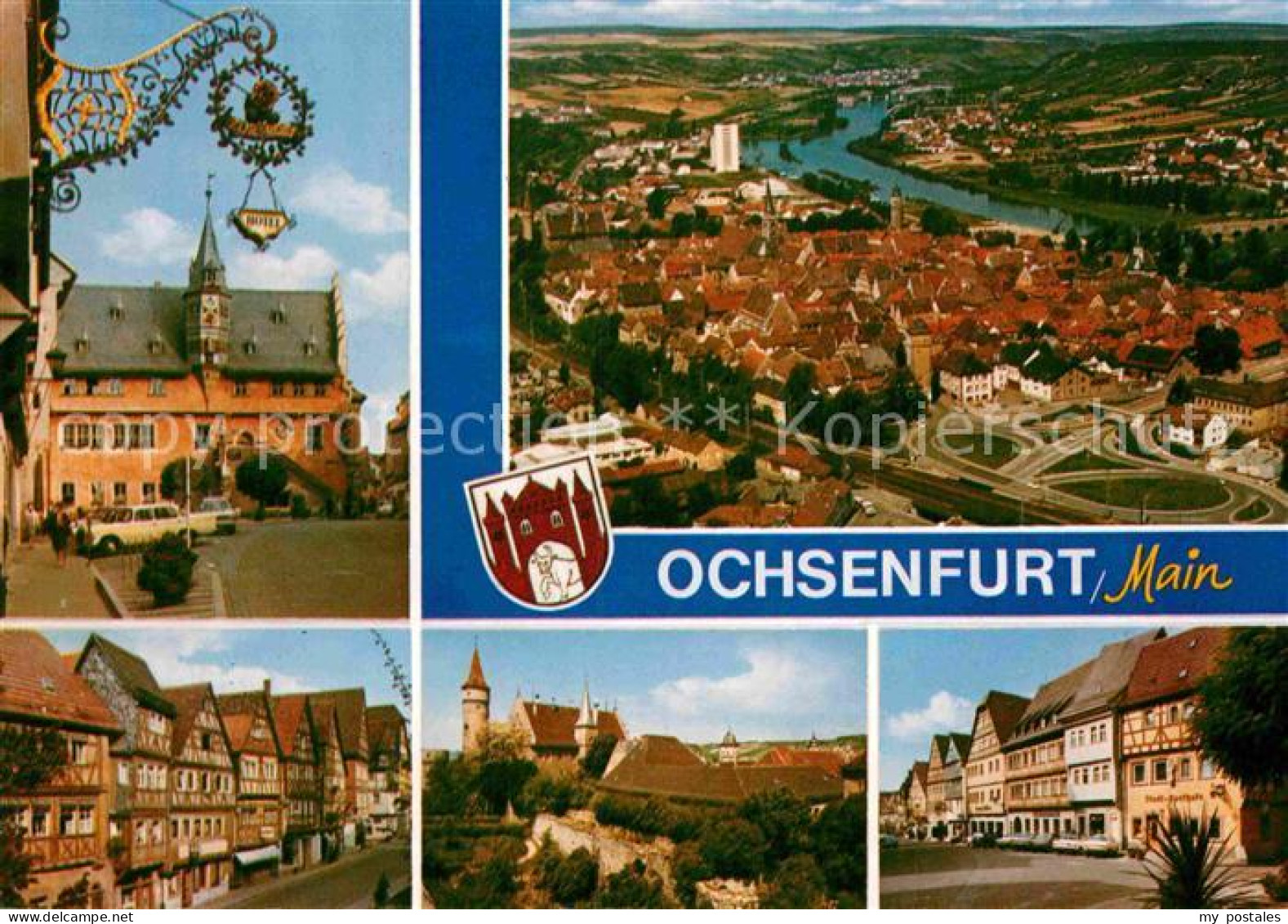 Ochsenfurt Fliegeraufnahme Ortspartien