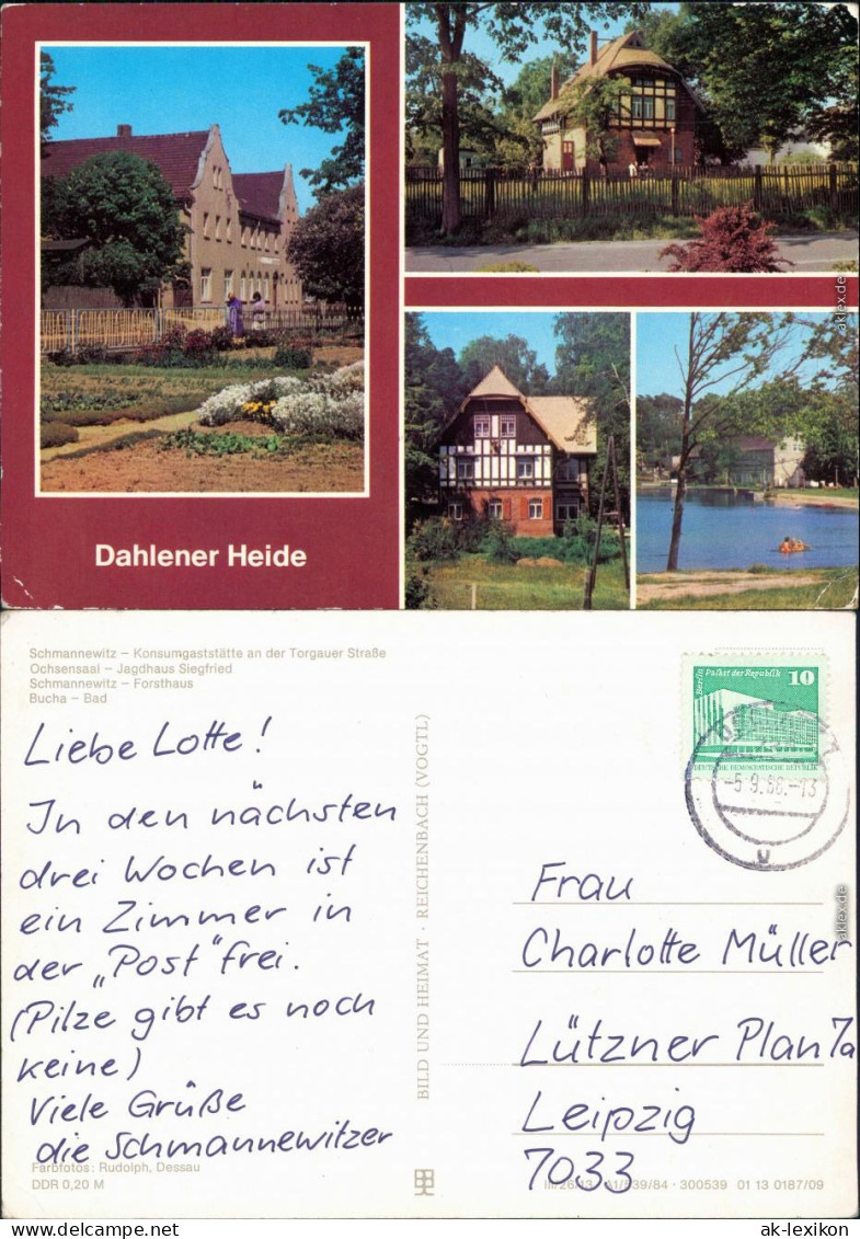 Ochsensaal Dahlen Dahlener Heide: Gaststätte, Konsum-Tagescafé "Jagdhaus   1984